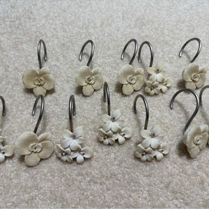 Floral Shower Curtain Hooks